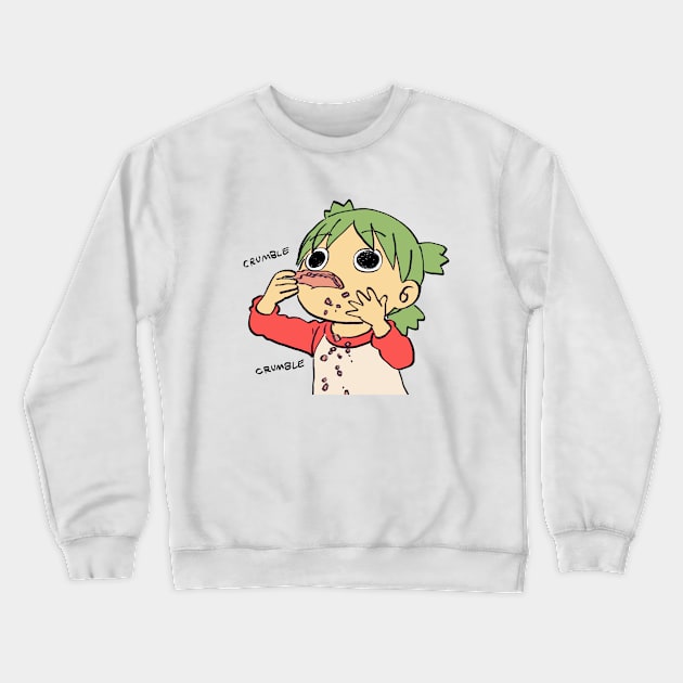 I draw yotsuba eating pizza / yotsubato Crewneck Sweatshirt by mudwizard